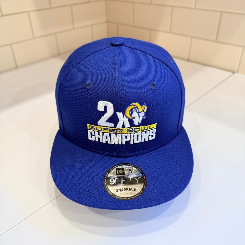 Los Angeles Rams Hat New Era 9FIFTY Snapback Blue 2X Super Bowl Champions New